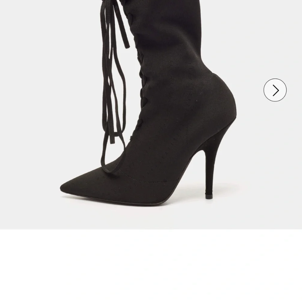 Yeezy Season 5 Black Knit Fabric Knife Ankle Socks Boots - Picture 5 of 5